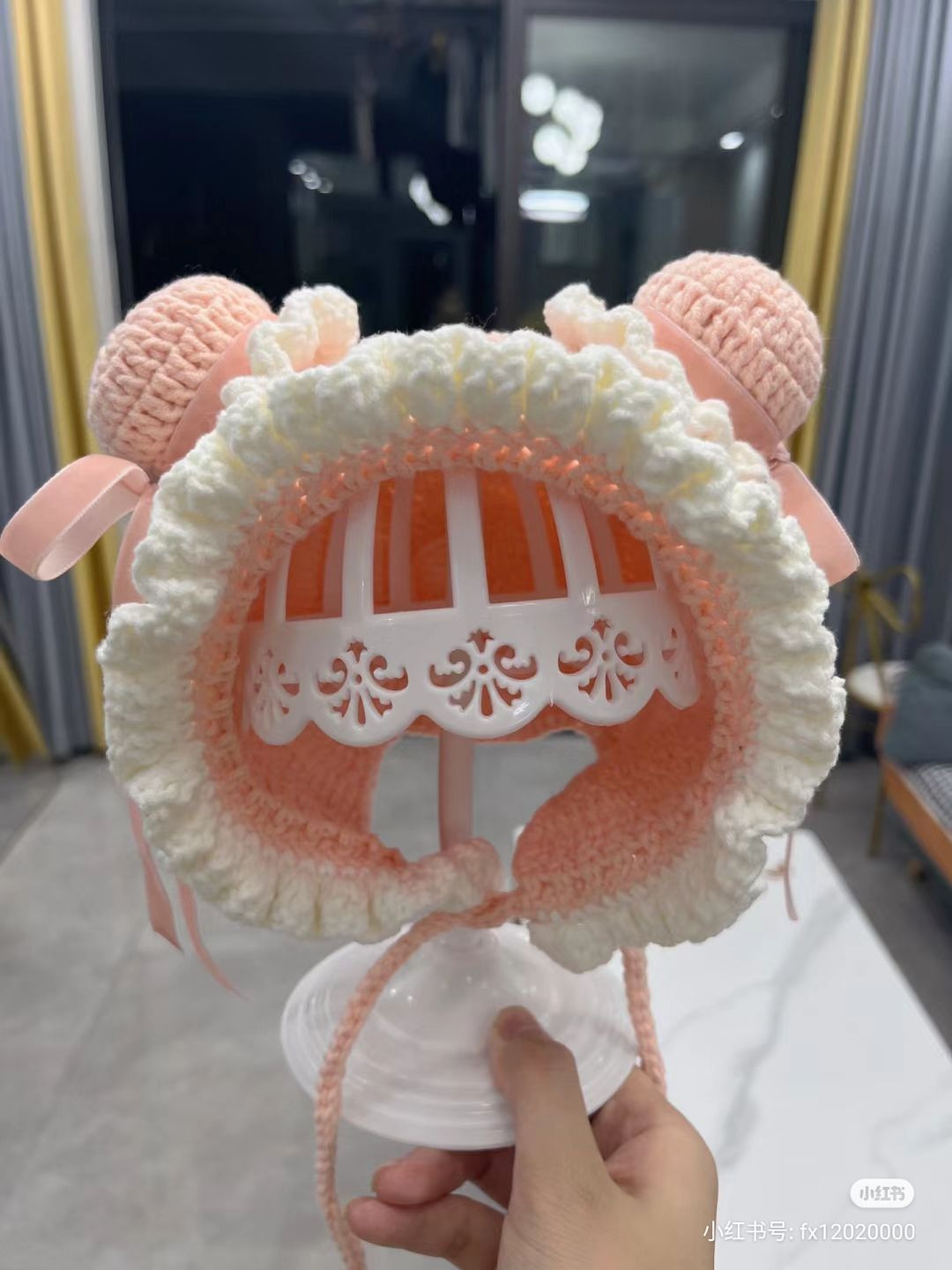 Crochet Baby Hat with Bear Ears Pattern Chart