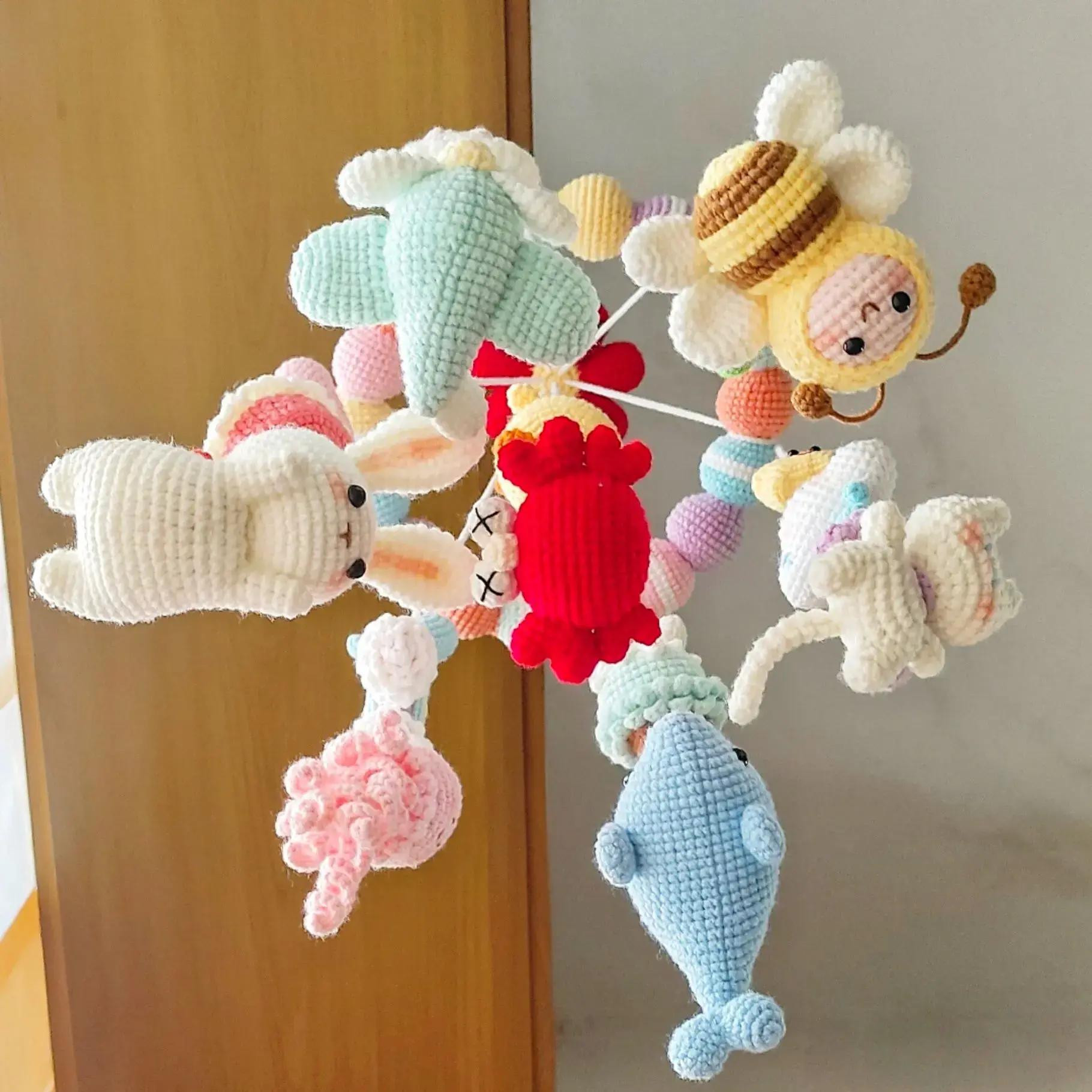 Crochet Baby Mobile Pattern: Cute Animals, Clouds, and Rainbow Tutorial