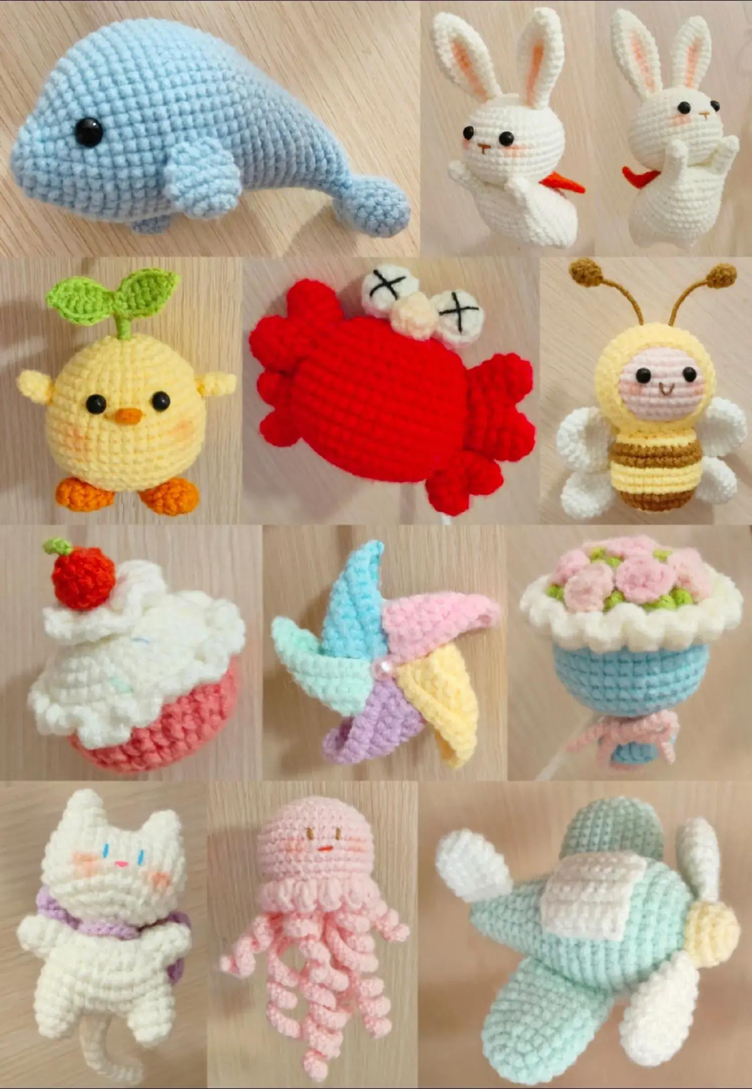 Crochet Baby Mobile Pattern: Cute Animals, Clouds, and Rainbow Tutorial