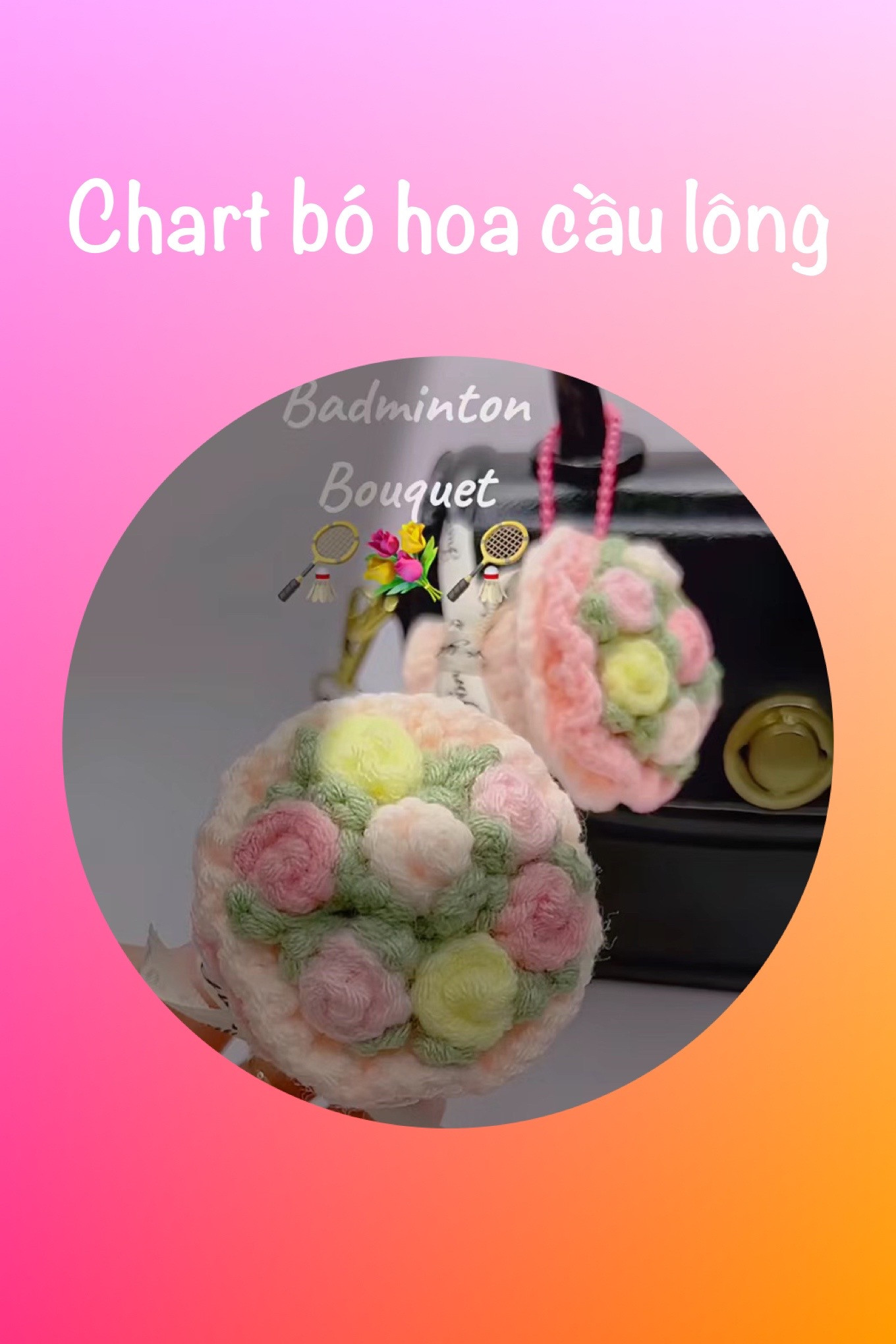 Crochet Badminton Bouquet Tutorial with Pastel Petals