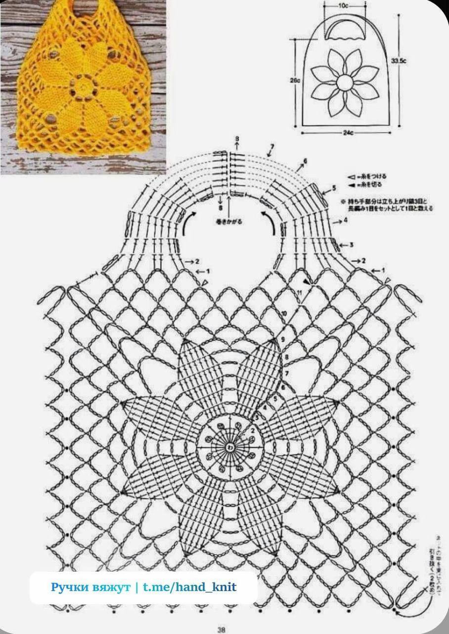Crochet Bag Patterns: Floral Granny Square, Shell Stitch Tote, and Envelope Clutch Charts