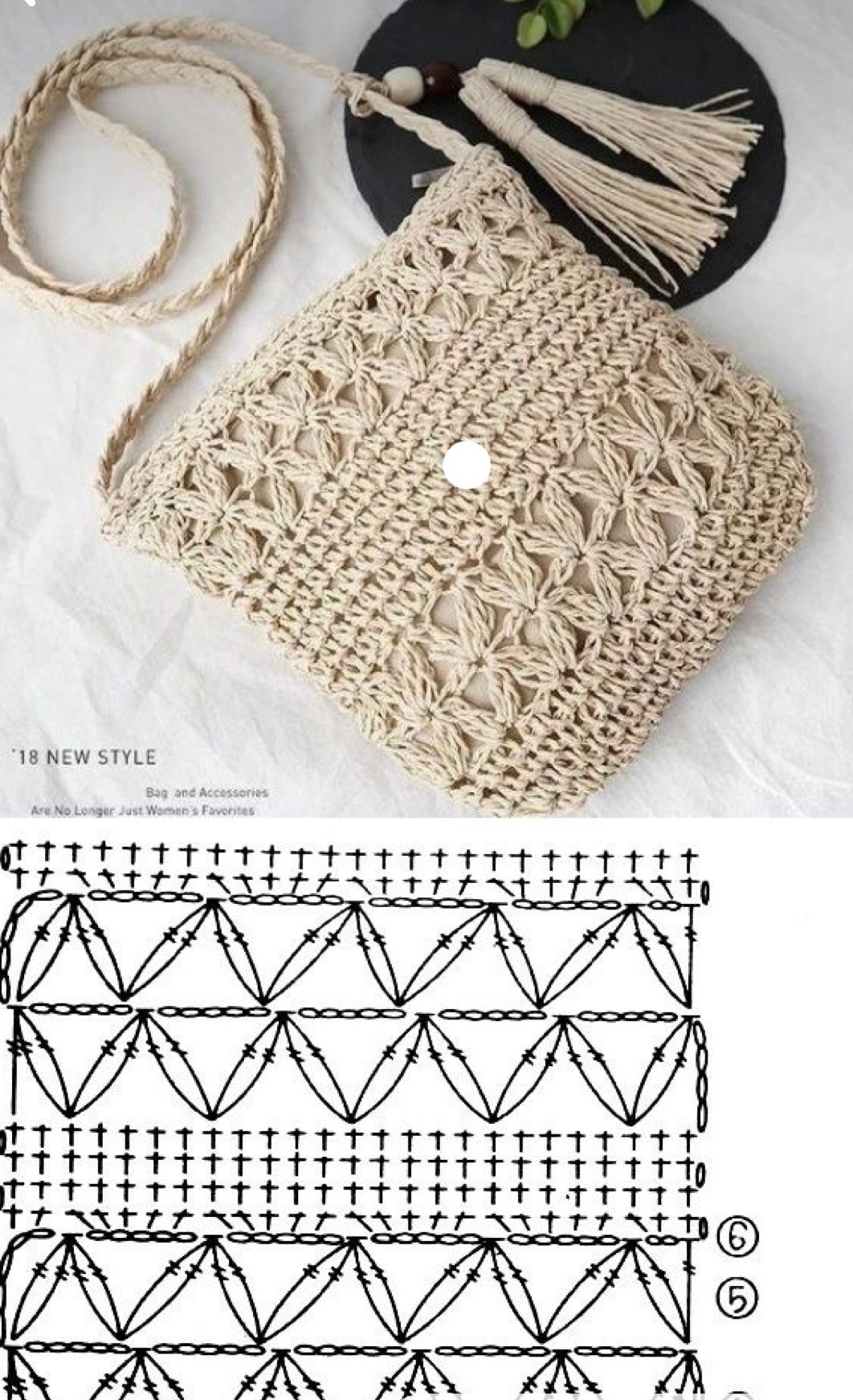 Crochet Bag Patterns: Striped Tote and Floral Granny Square Design with Free Charts