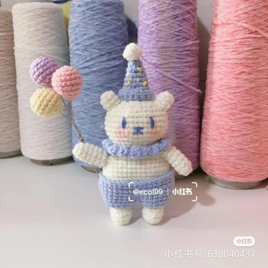 Crochet Balloon Bear Pattern Tutorial