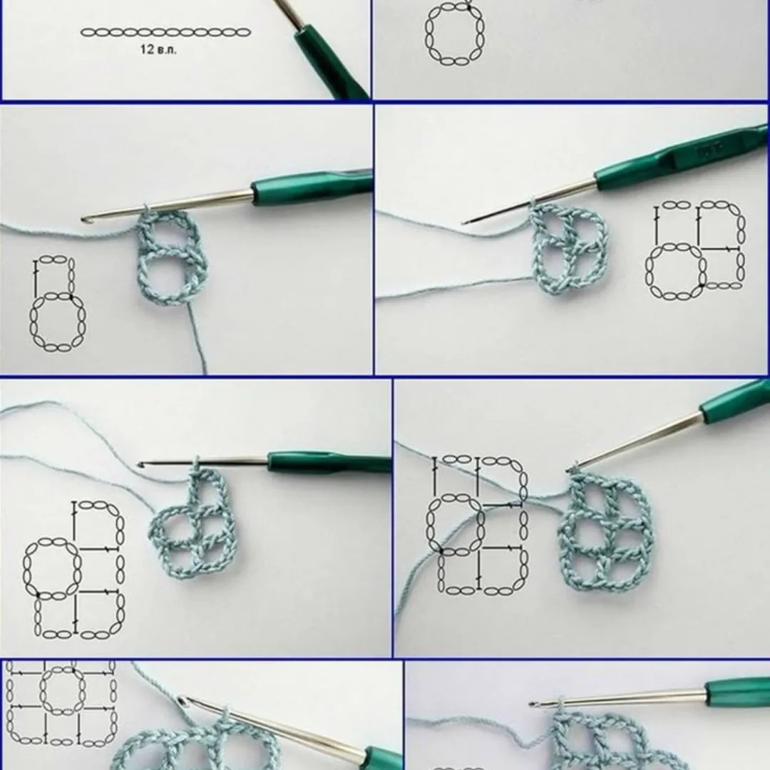 Crochet Basics: Essential Techniques, Magic Ring Tutorial, and Colorful Motif Charts