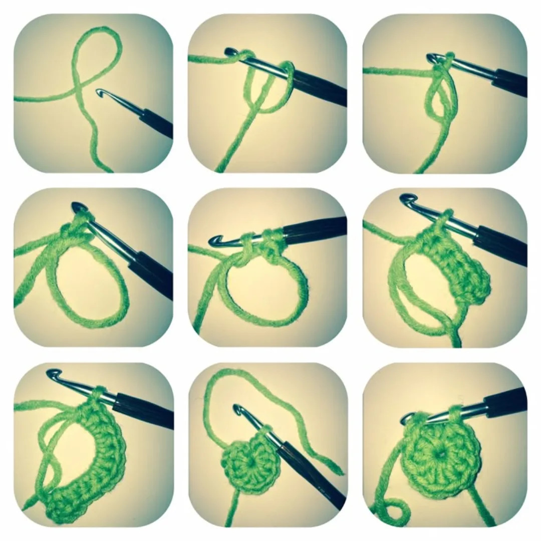 Crochet Basics: Essential Techniques, Magic Ring Tutorial, and Colorful Motif Charts