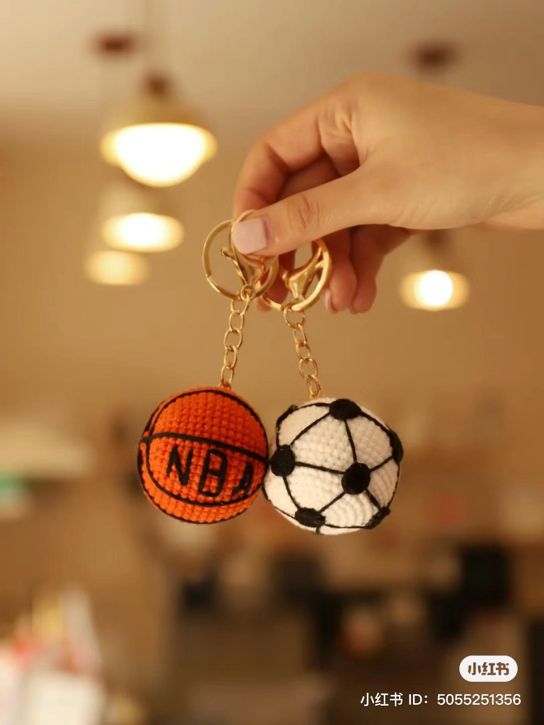 Crochet Basketball and Football Keychain Pattern Chart