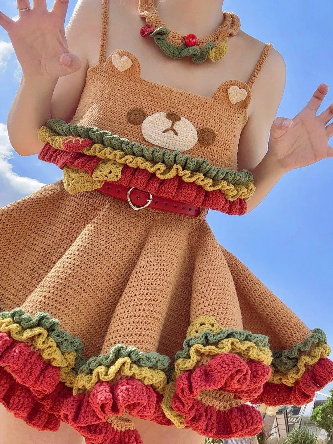 Crochet Bear Dress and Skirt Pattern with Ruffles