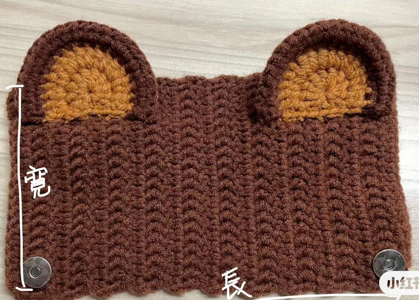Crochet Bear Ear Headphone Cover Tutorial Chart