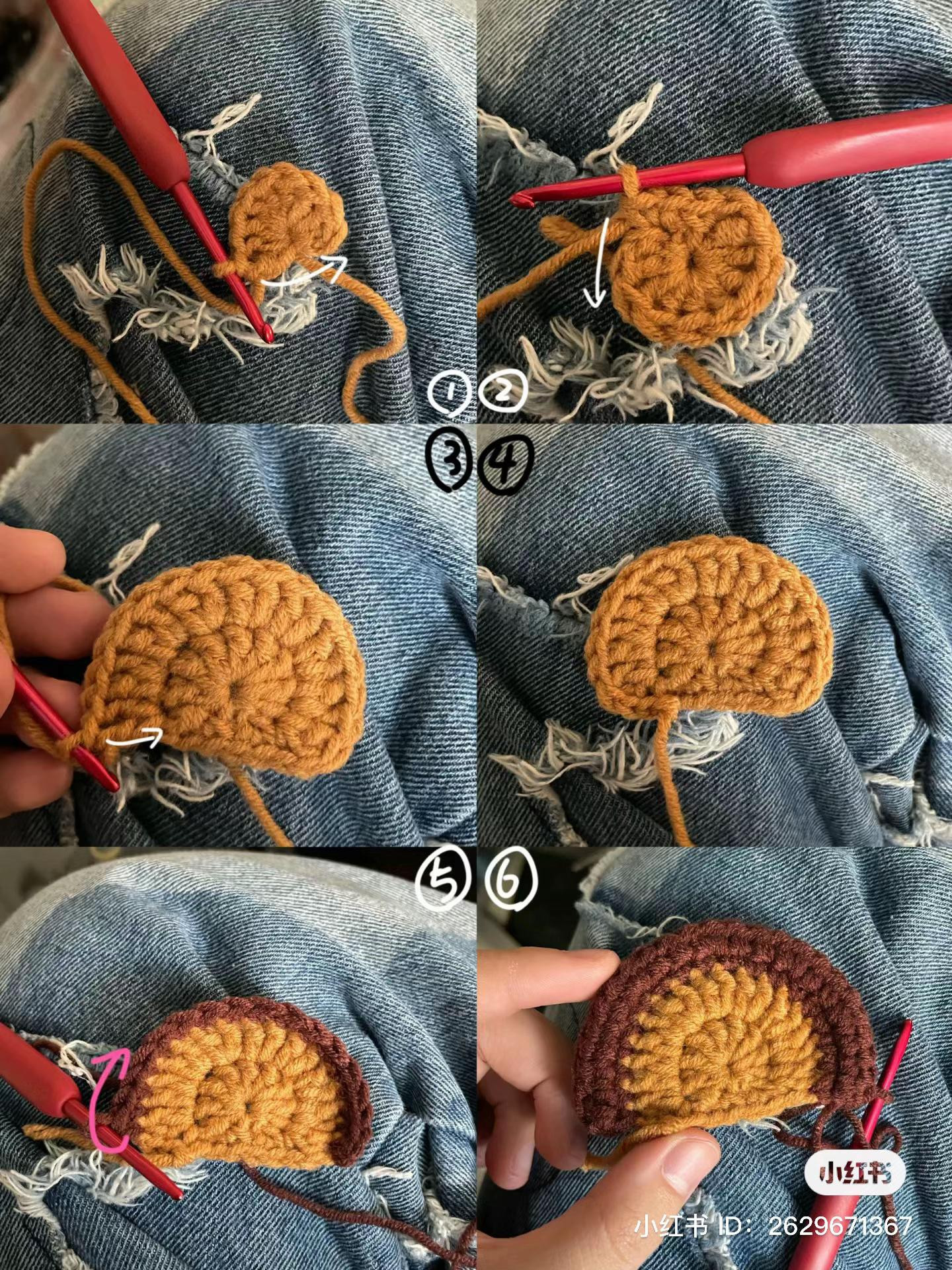 Crochet Bear Ear Headphone Cover Tutorial Chart