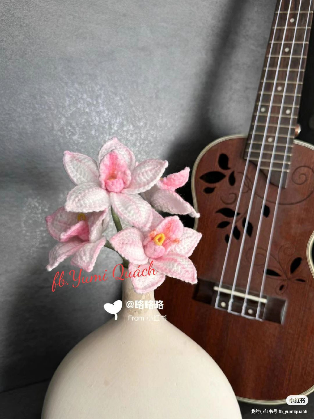 Crochet Big Dendrobium Orchid Flower Pattern Tutorial