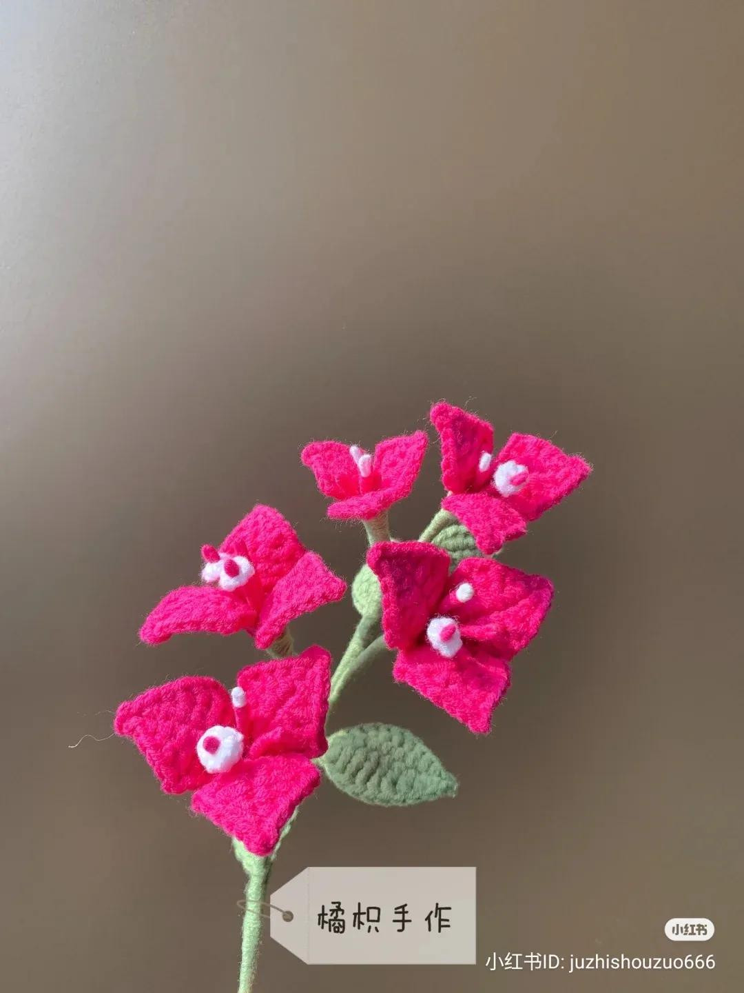 Crochet Bougainvillea Flower Pattern Tutorial