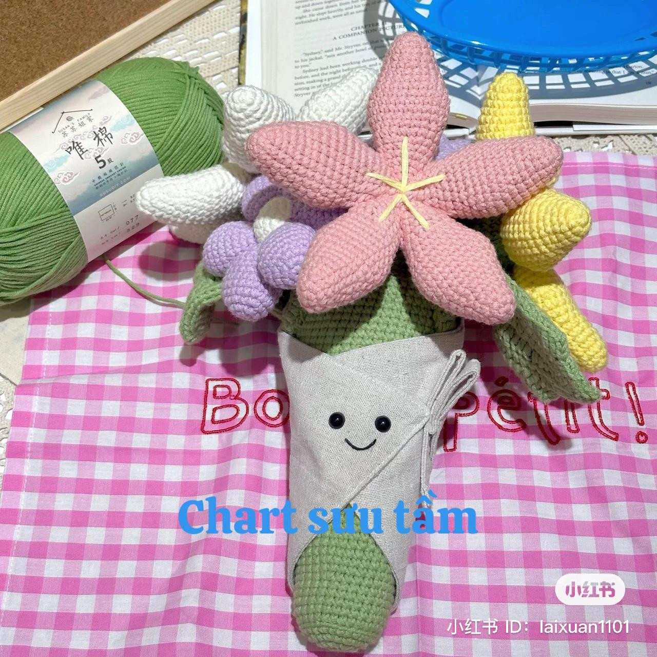 Crochet Bouquet Flower Pattern Chart