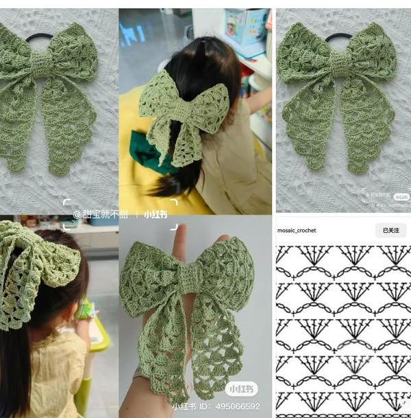 Crochet Bow Tutorials and Patterns: Floral, Strawberry, and Lace Designs