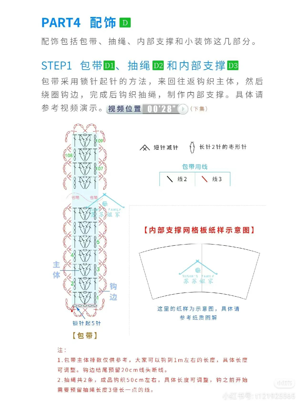 Crochet Bubble Tea Bag Pattern - Strawberry and Lime Green Designs with Chart