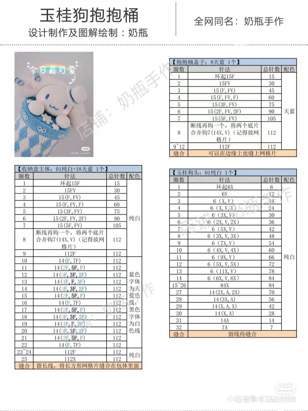 Crochet Bubble Tea Bag Pattern - Strawberry and Lime Green Designs with Chart
