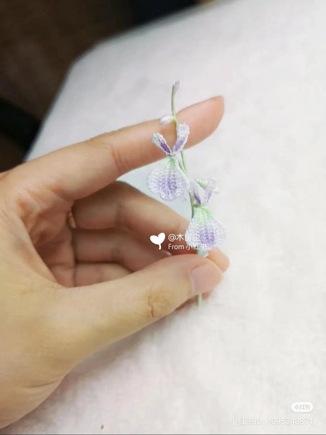 Crochet Bunny Orchid (Sundew) Tutorial Chart with Dyeing Instructions