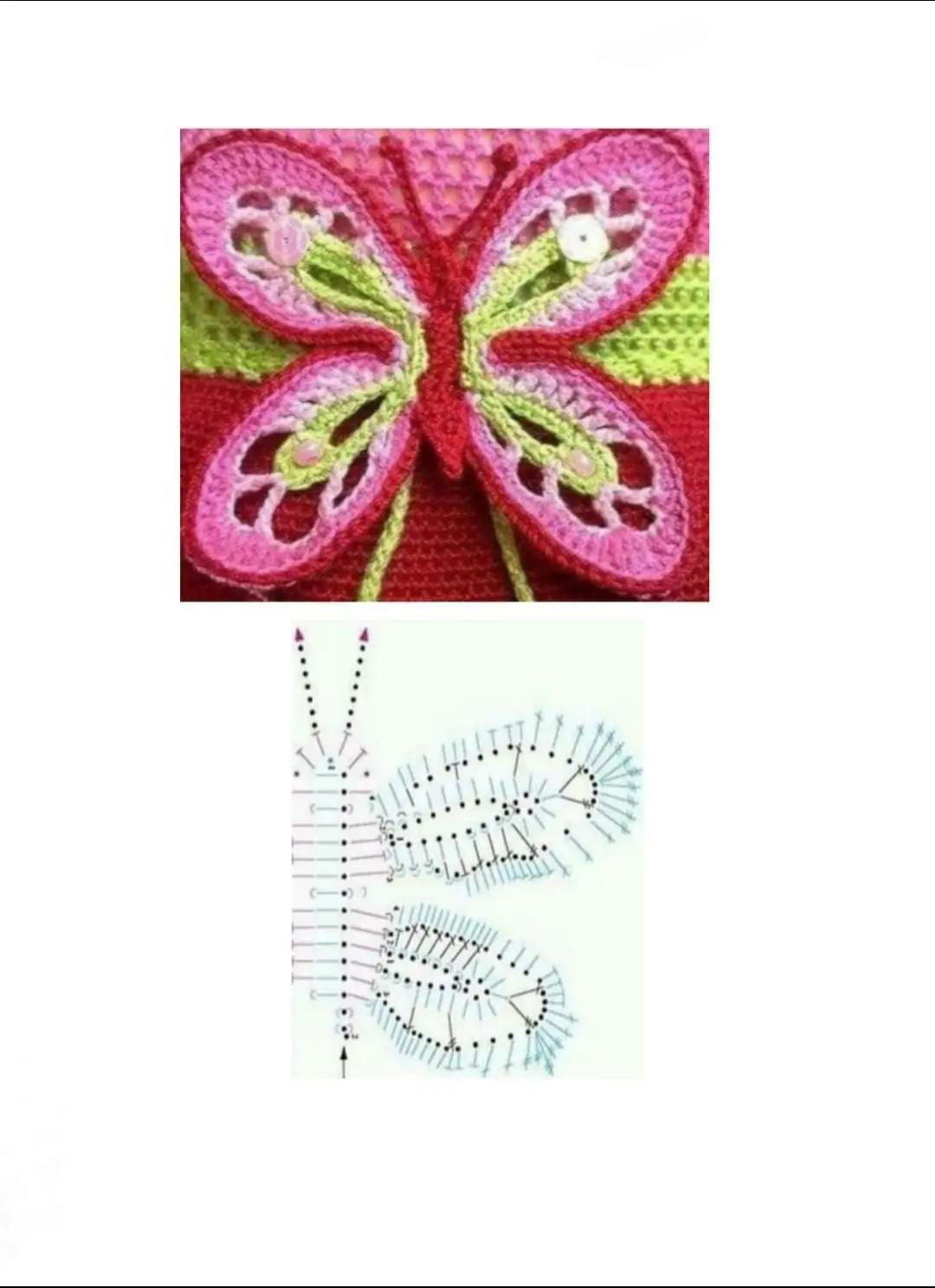 Crochet Butterfly Motif and Lace Chart Patterns