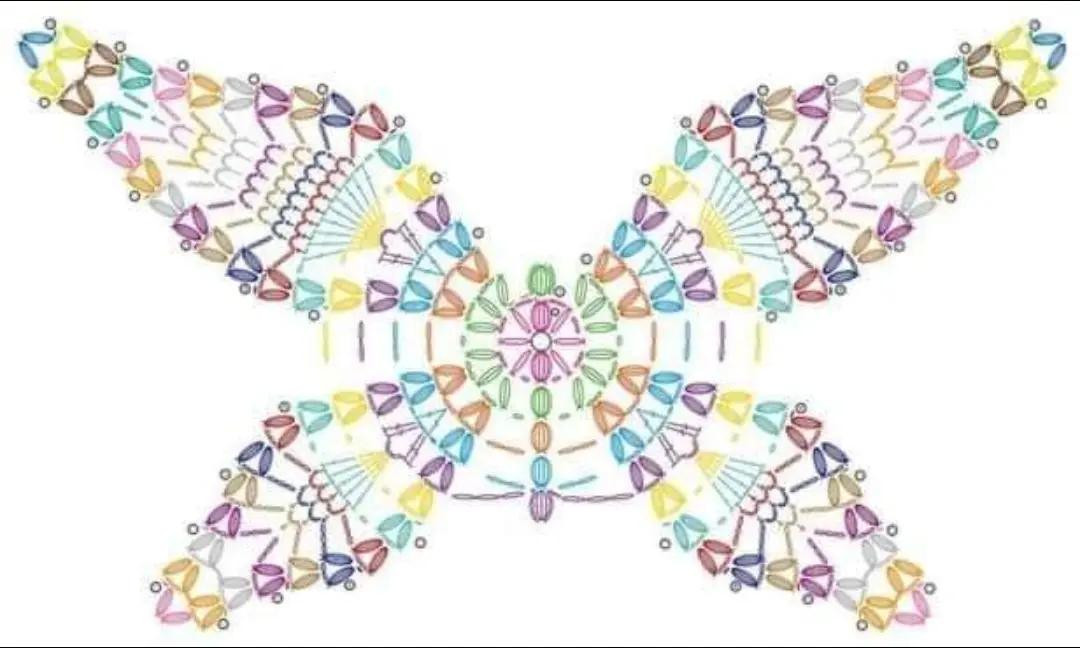 Crochet Butterfly Motif and Lace Chart Patterns
