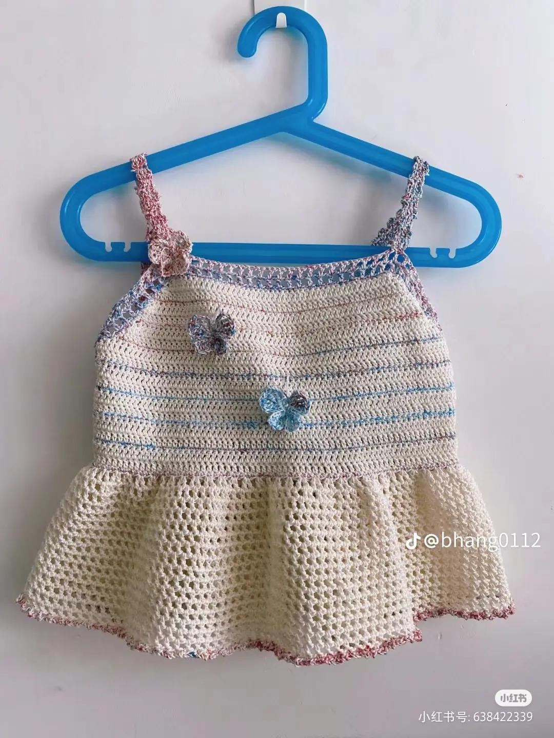 Crochet Butterfly Strap Dress Chart and Tutorial