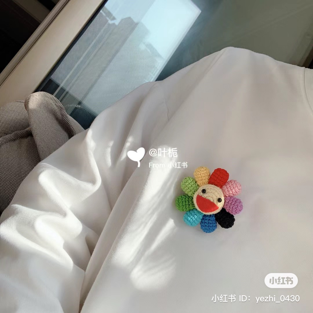 Crochet Cactus and Flower Brooch Flat Charts