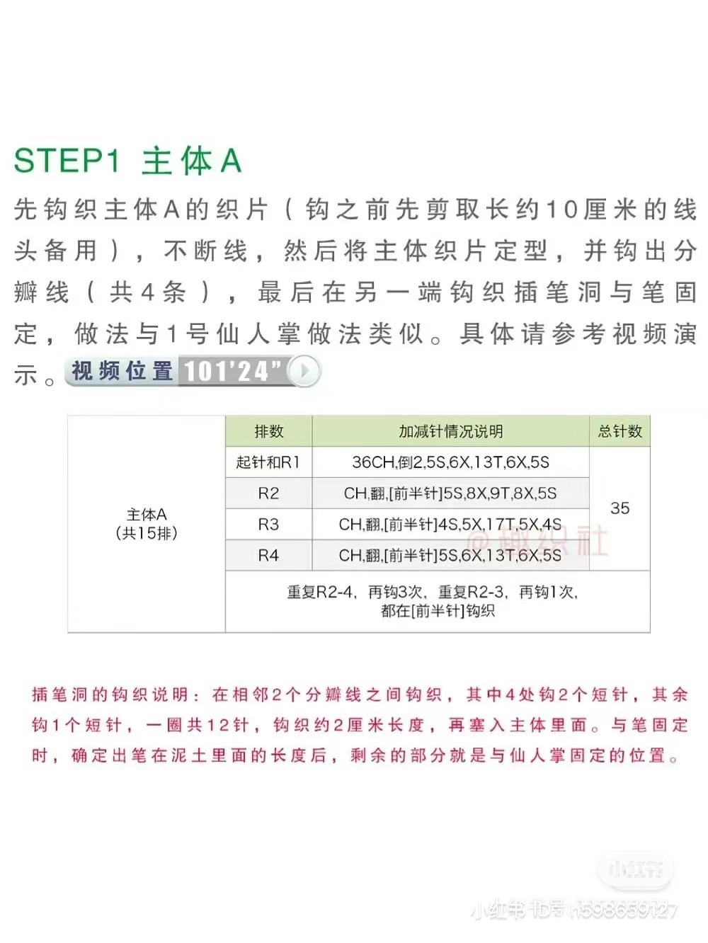 Crochet Cactus Small Potted Plant Chart with 4 Styles