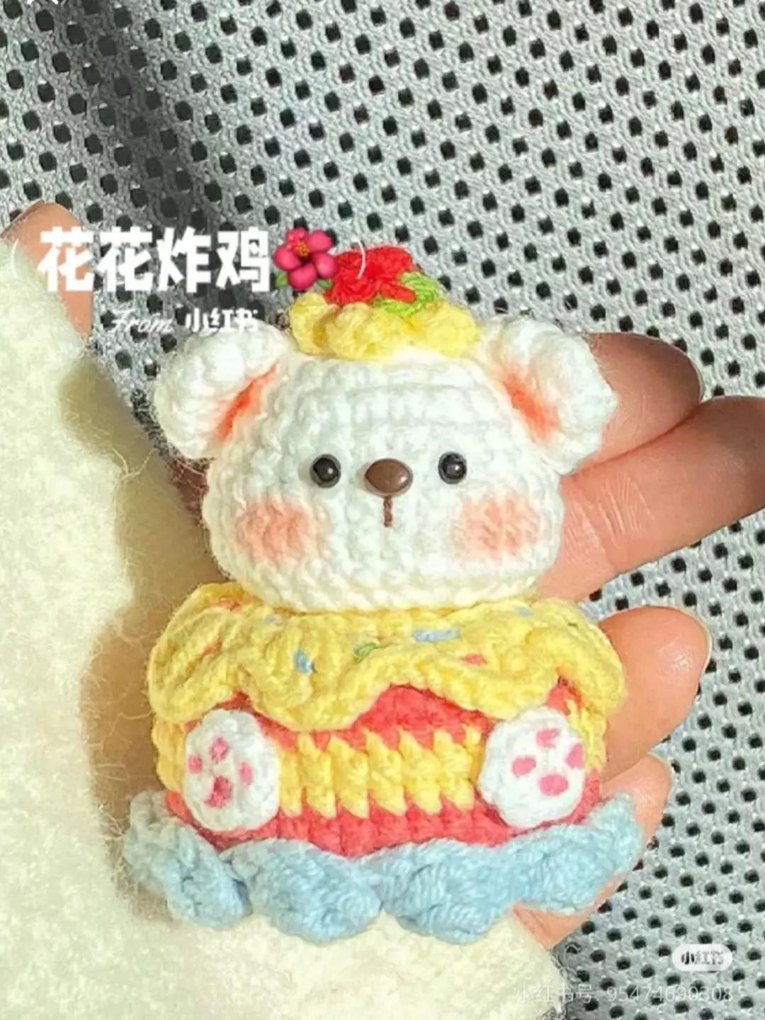 Crochet Cake Bear Amigurumi Doll Chart Pattern