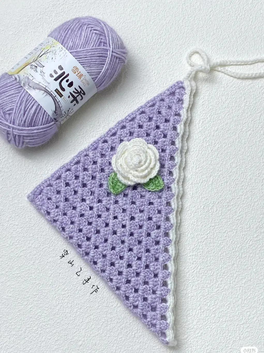 Crochet Camellia Headscarf Pattern with Instructions