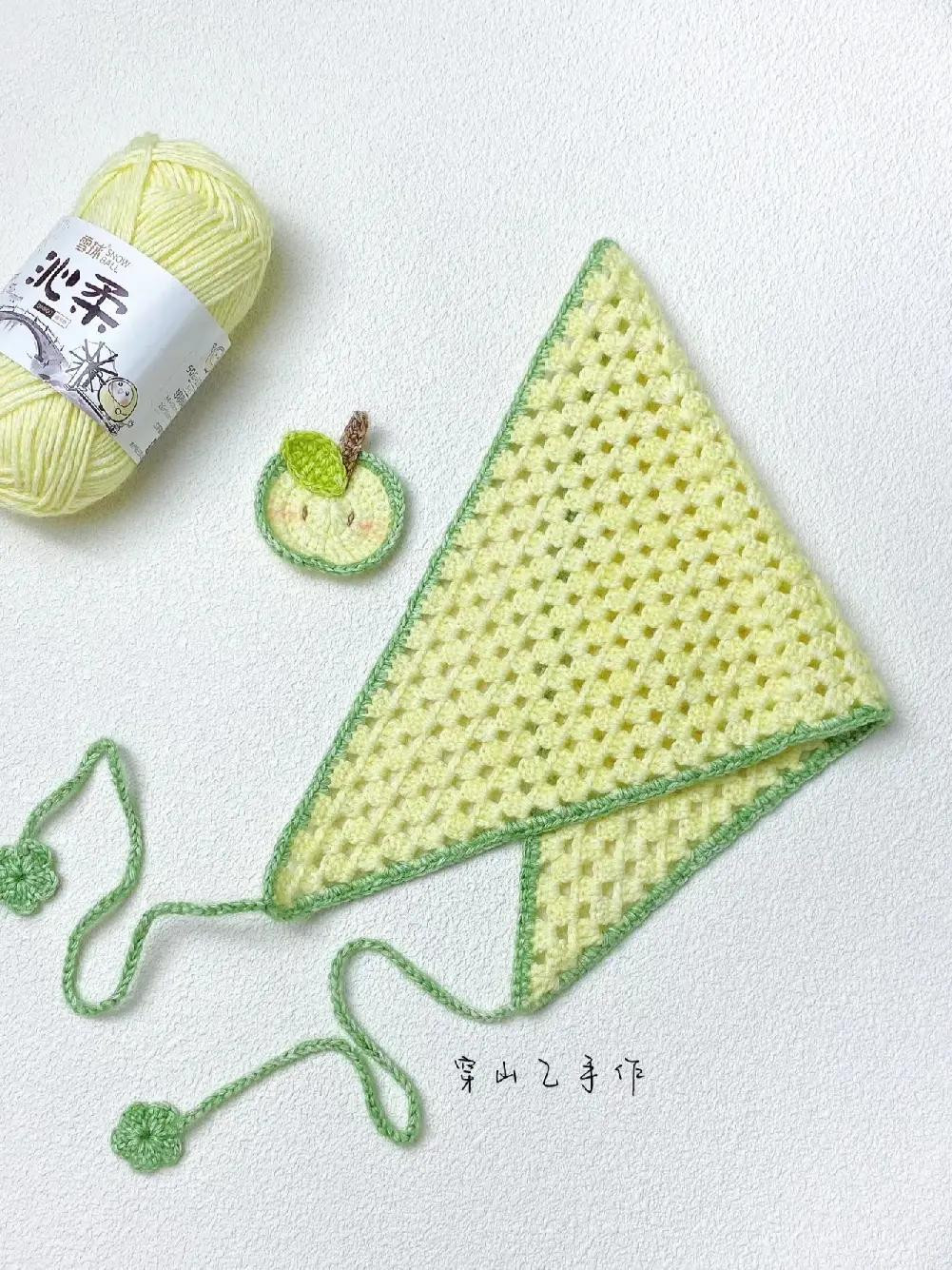 Crochet Camellia Headscarf Pattern with Instructions