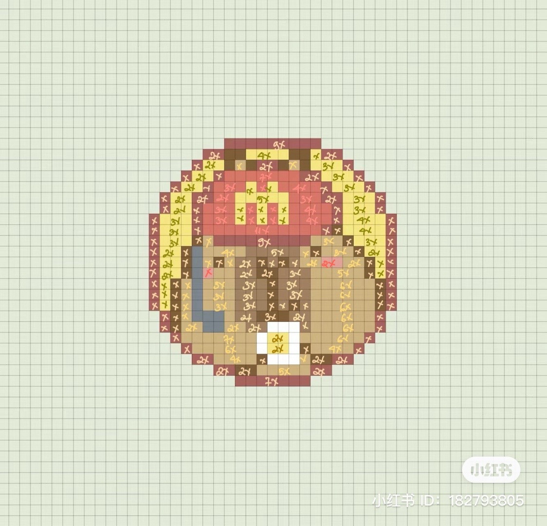 Crochet Capybara Pixel Chart Pattern