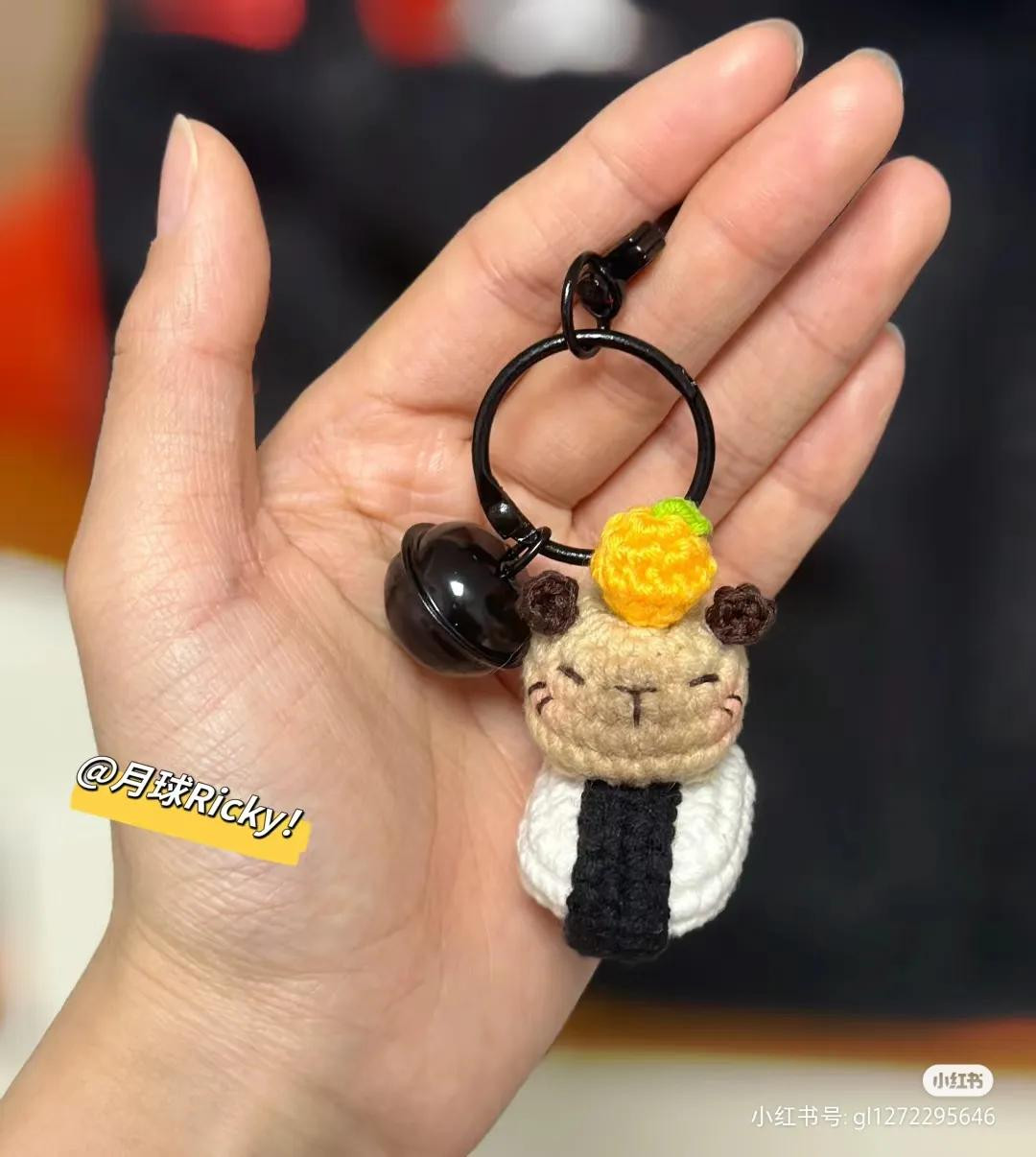 Crochet Capybara Sushi Amigurumi Pattern Chart