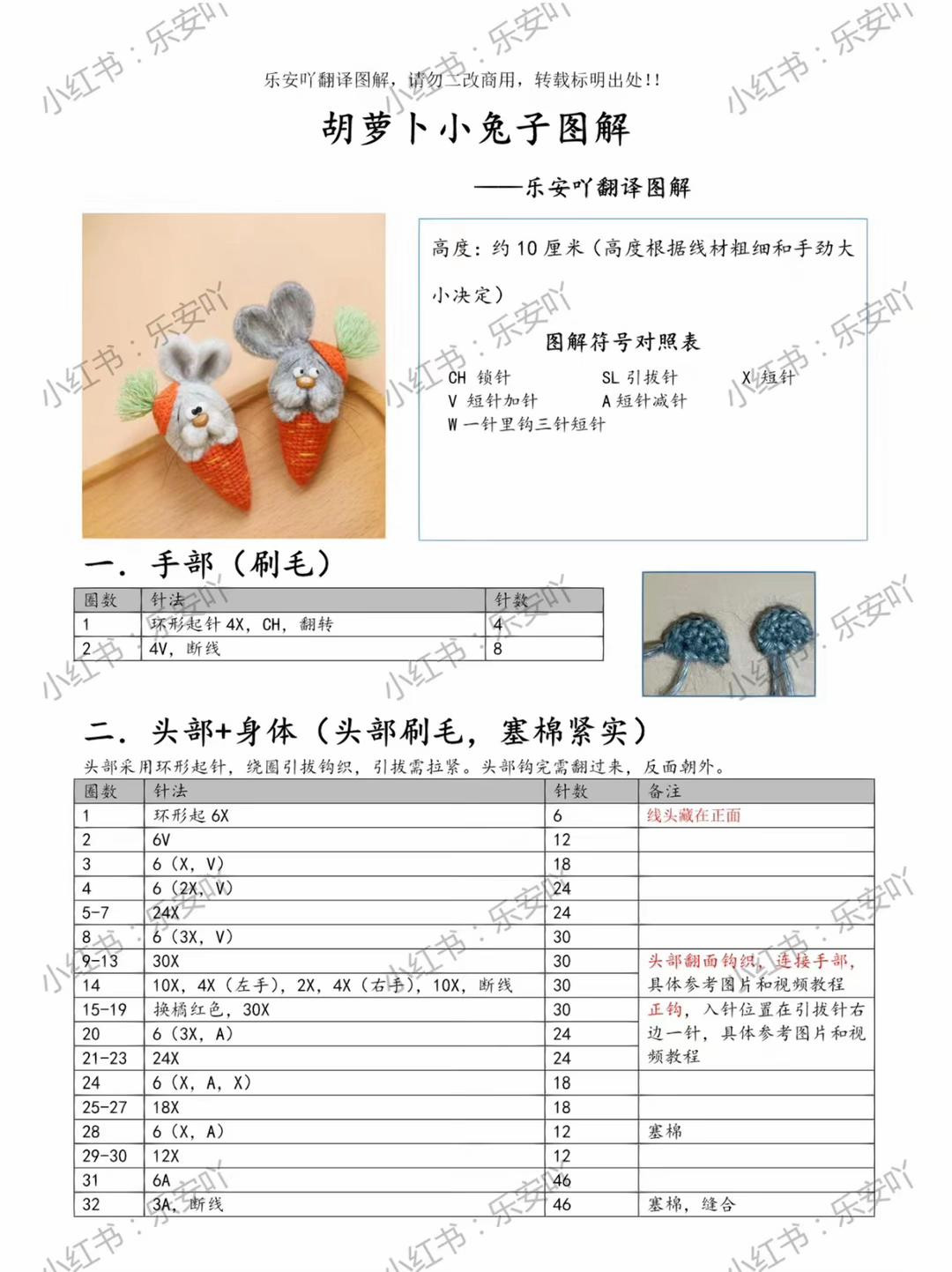 Crochet Carrot Rabbit Doll Pattern: Cute Black and Grey Amigurumi Tutorial with Brushed Fur