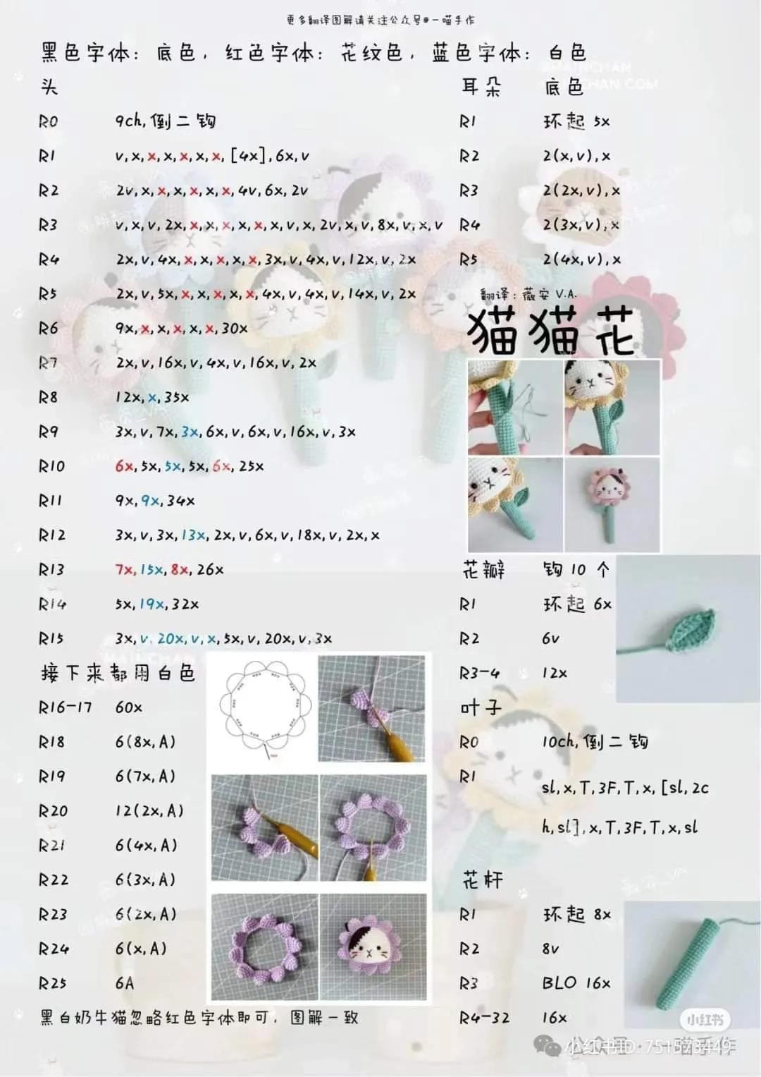 Crochet Cat Flower Pen Holder Pattern Tutorial