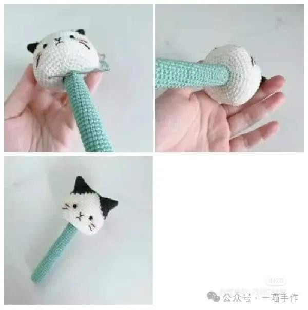 Crochet Cat Flower Pen Holder Pattern Tutorial