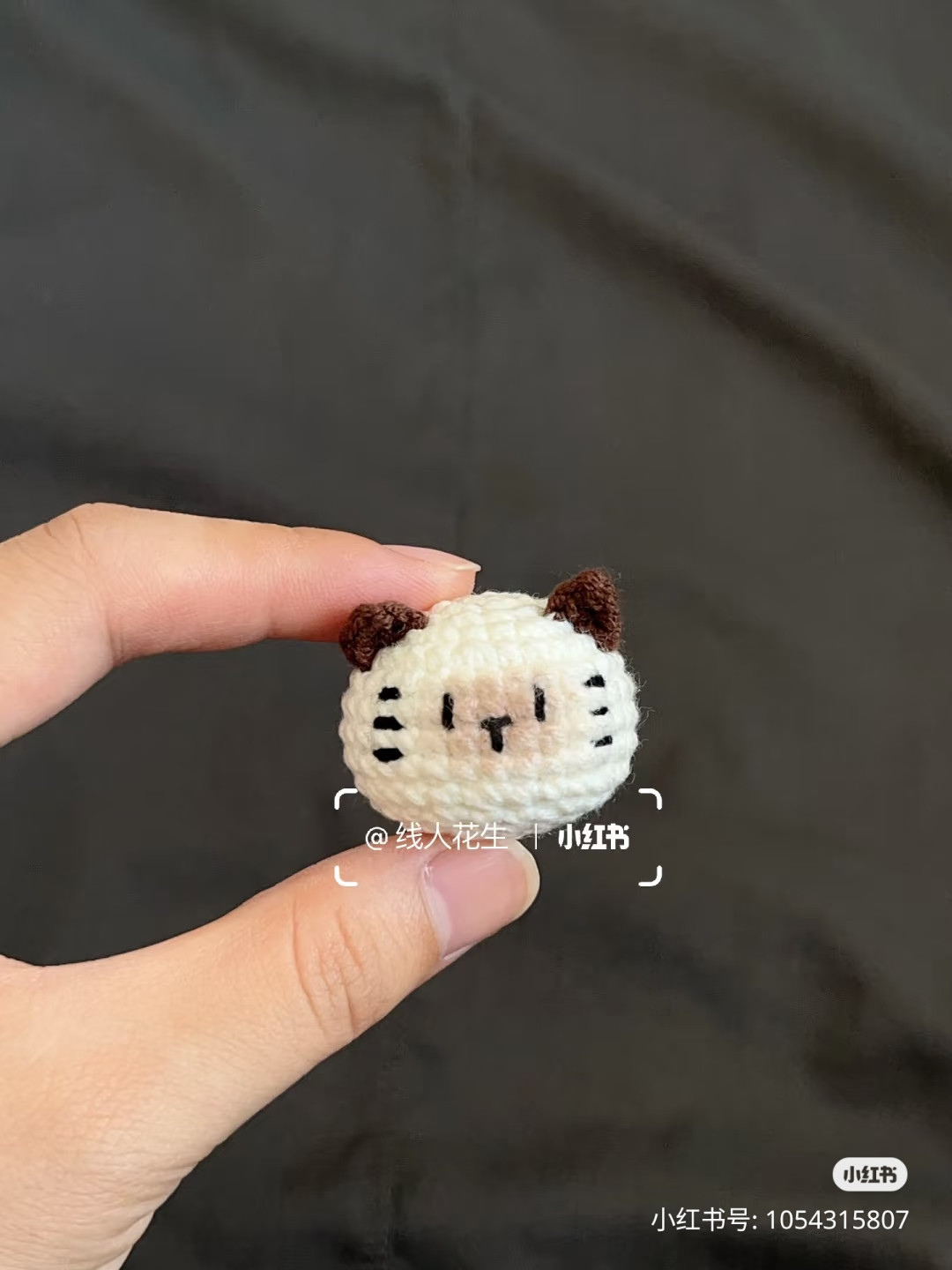 Crochet Cat Head Pattern Chart with Stitch Instructions