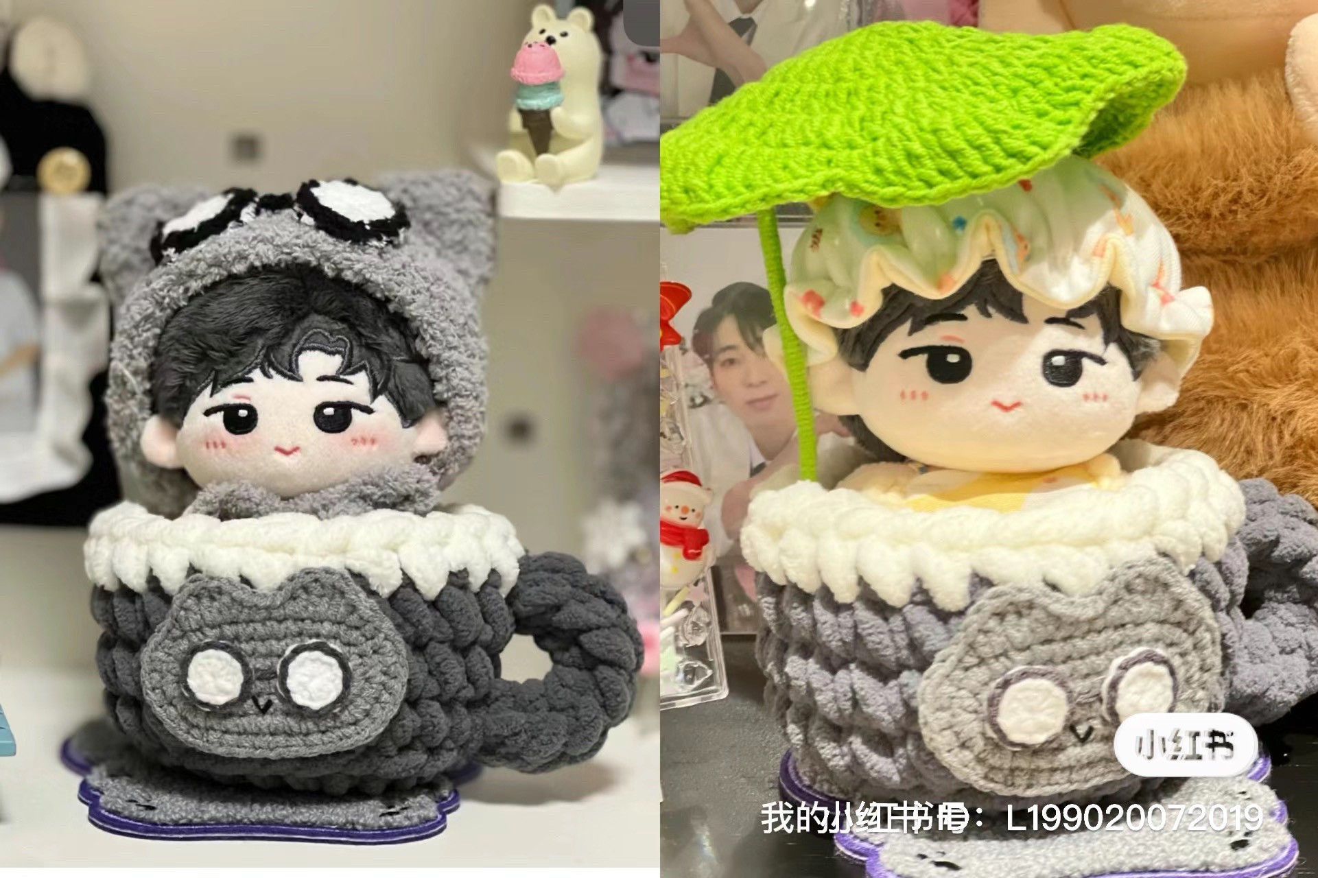 Crochet Cement Cat Mug Cozy Pattern for Dolls