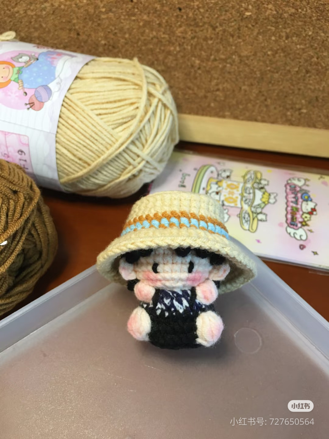 Crochet Chart: Cute Boy Doll with Hat and Overalls