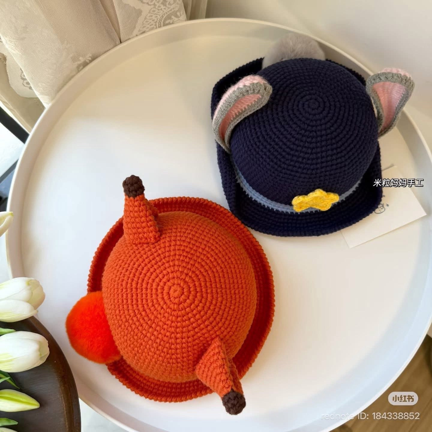 Crochet Chart: Cute Fox and Bunny Ears Hats