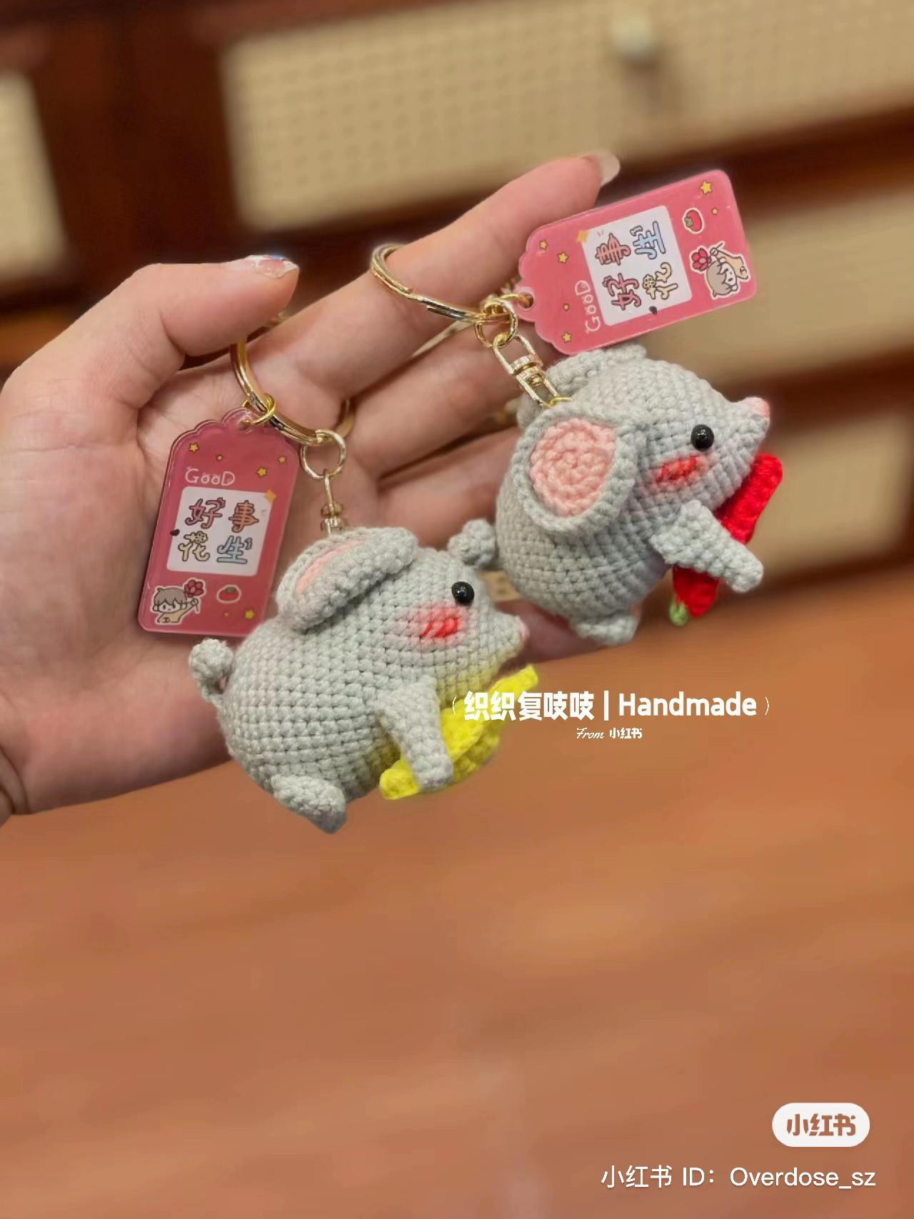 Crochet Chart: Cute Mouse with Corn and Watermelon Amigurumi Pattern