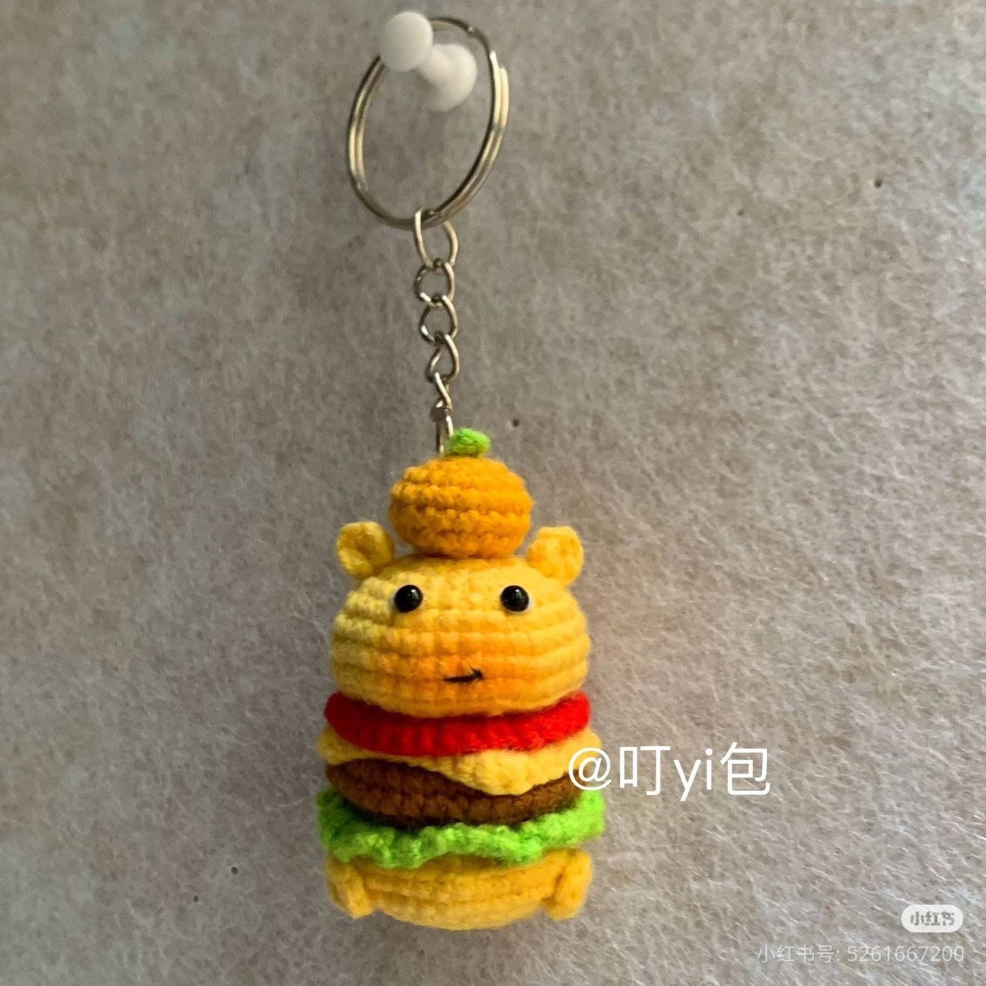 Crochet Chart for Capybara Burger Keychain Doll Pattern