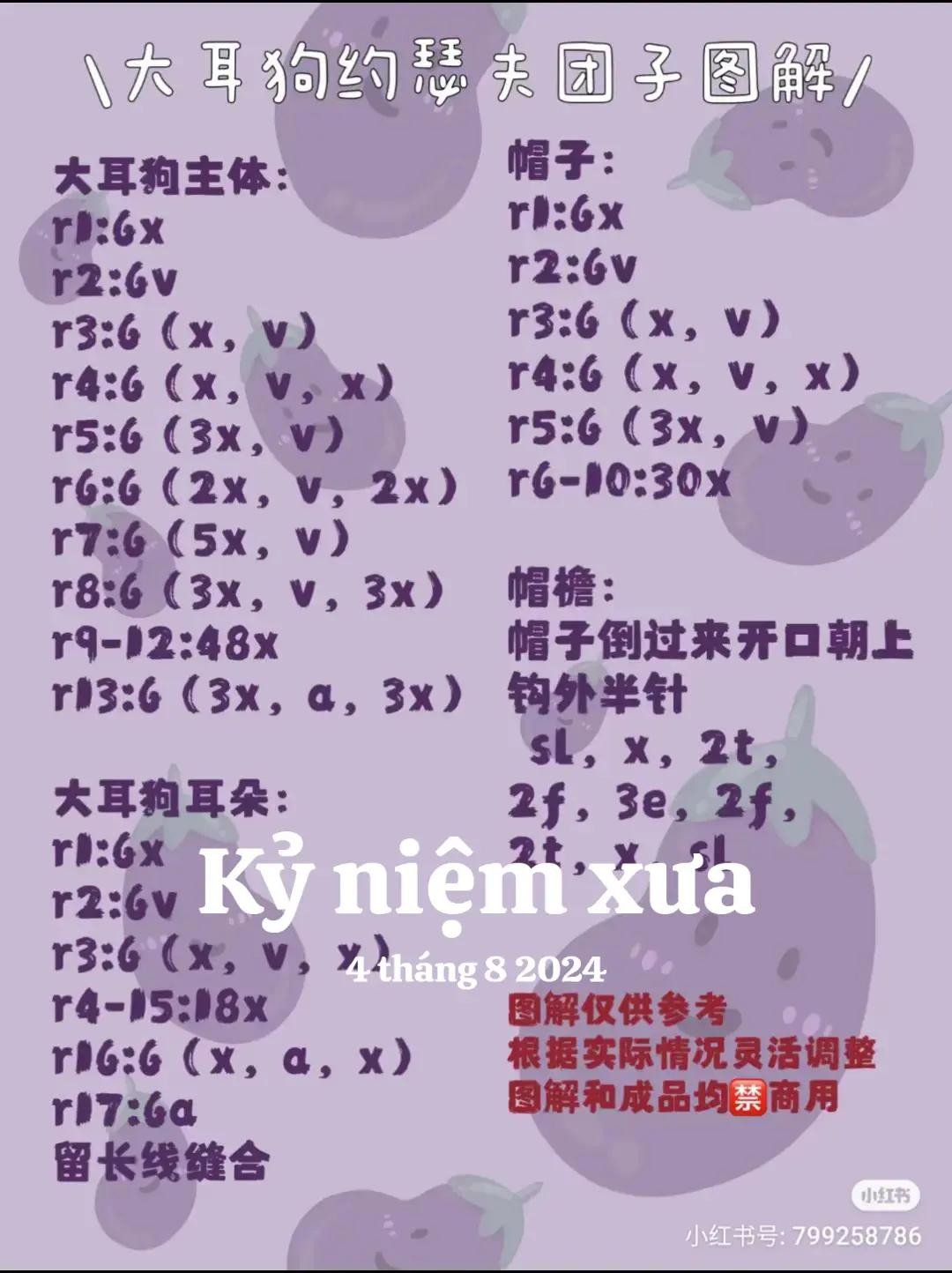 Crochet Chart for Cinnamoroll and Dolly Waffle Amigurumi Doll