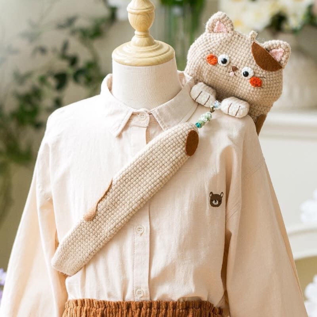 Crochet Chart for Cute Animal Crossbody Bags: Fox, Red Panda, and Cat