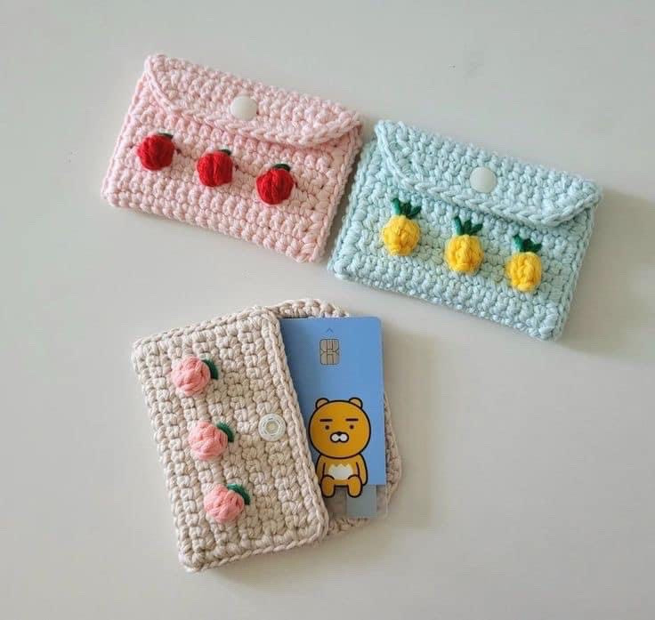 Crochet Chart for Cute Bear Bag and Mini Fruit Card Holders