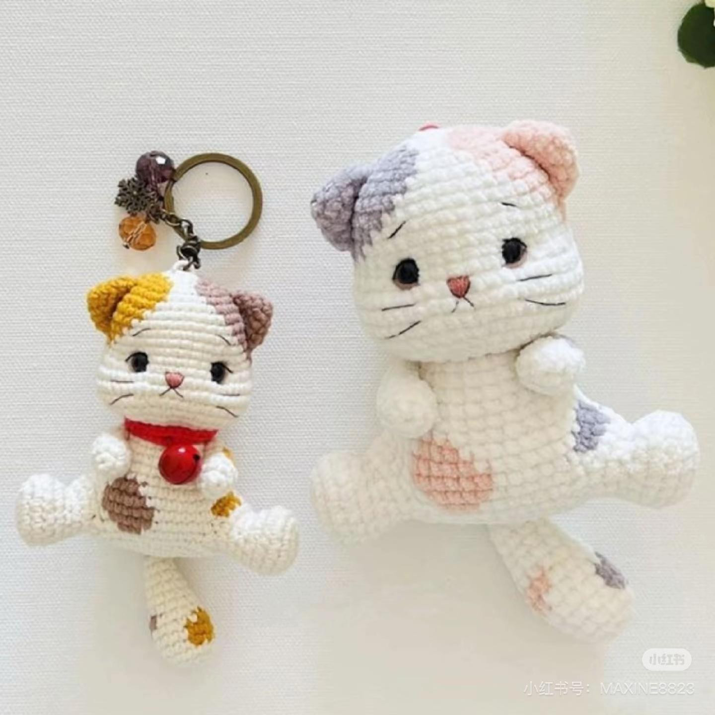 Crochet Chart for Cute Calico Sitting Cat Amigurumi