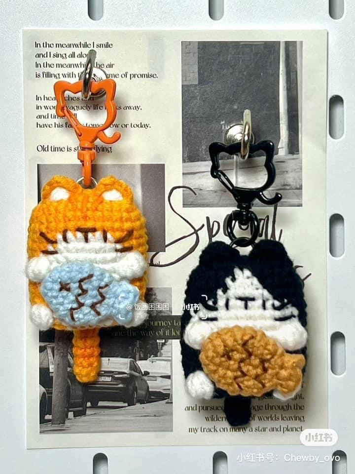 Crochet Chart for Cute Cat Keychain