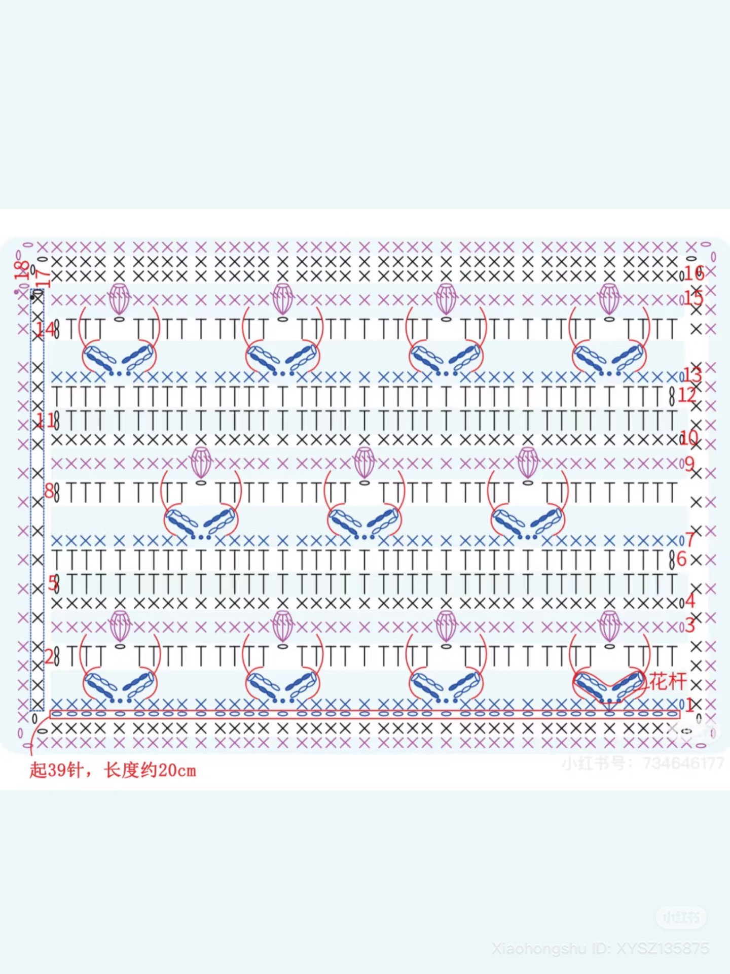 Crochet Chart for Cute Daisy and Rose Headphone Cases