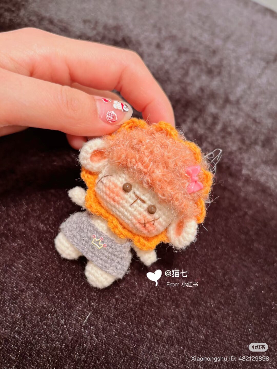 Crochet Chart for Cute Fluffy Sheep Amigurumi Doll with Gray Dress