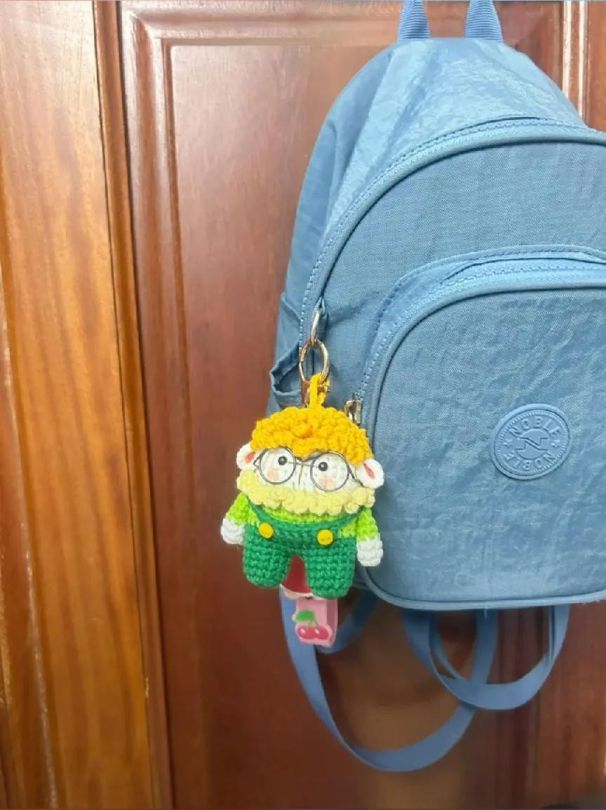 Crochet Chart for Cute Old Man Doll with Curly Hair and Glasses