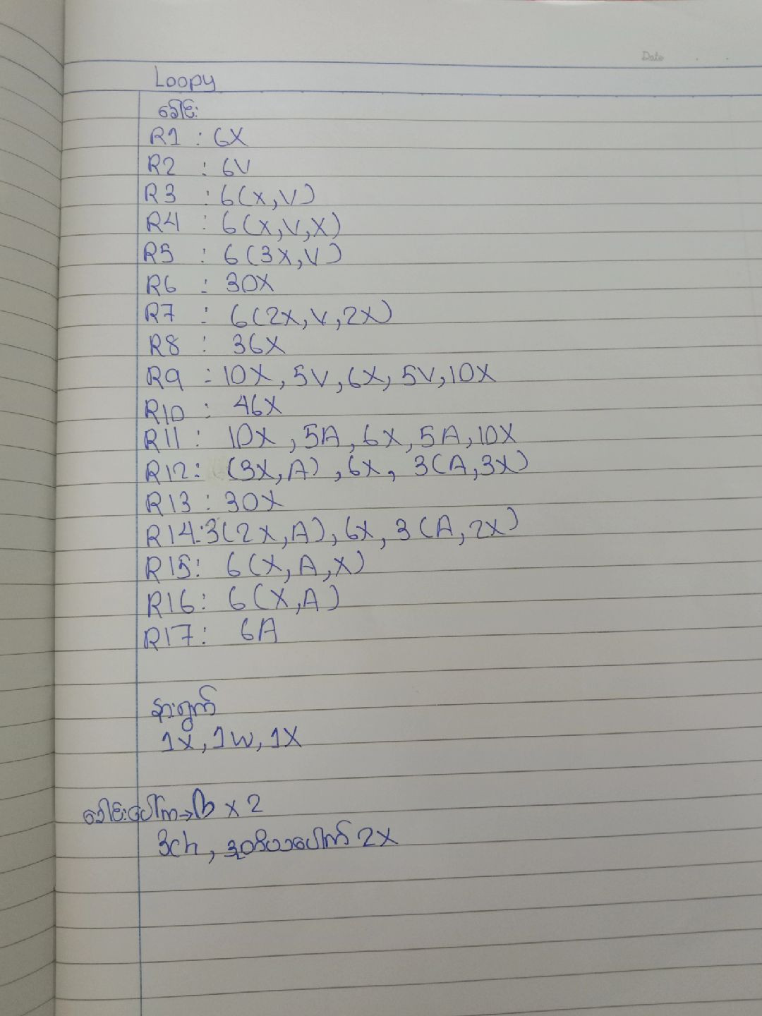 Crochet Chart for Cute Pink Bear Amigurumi