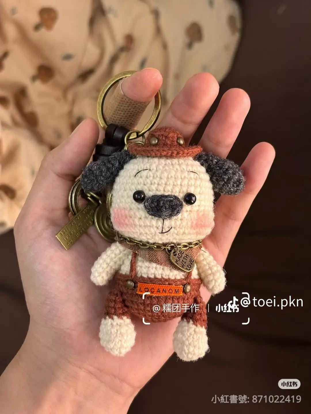Crochet Chart for Cute Puppy Keychain