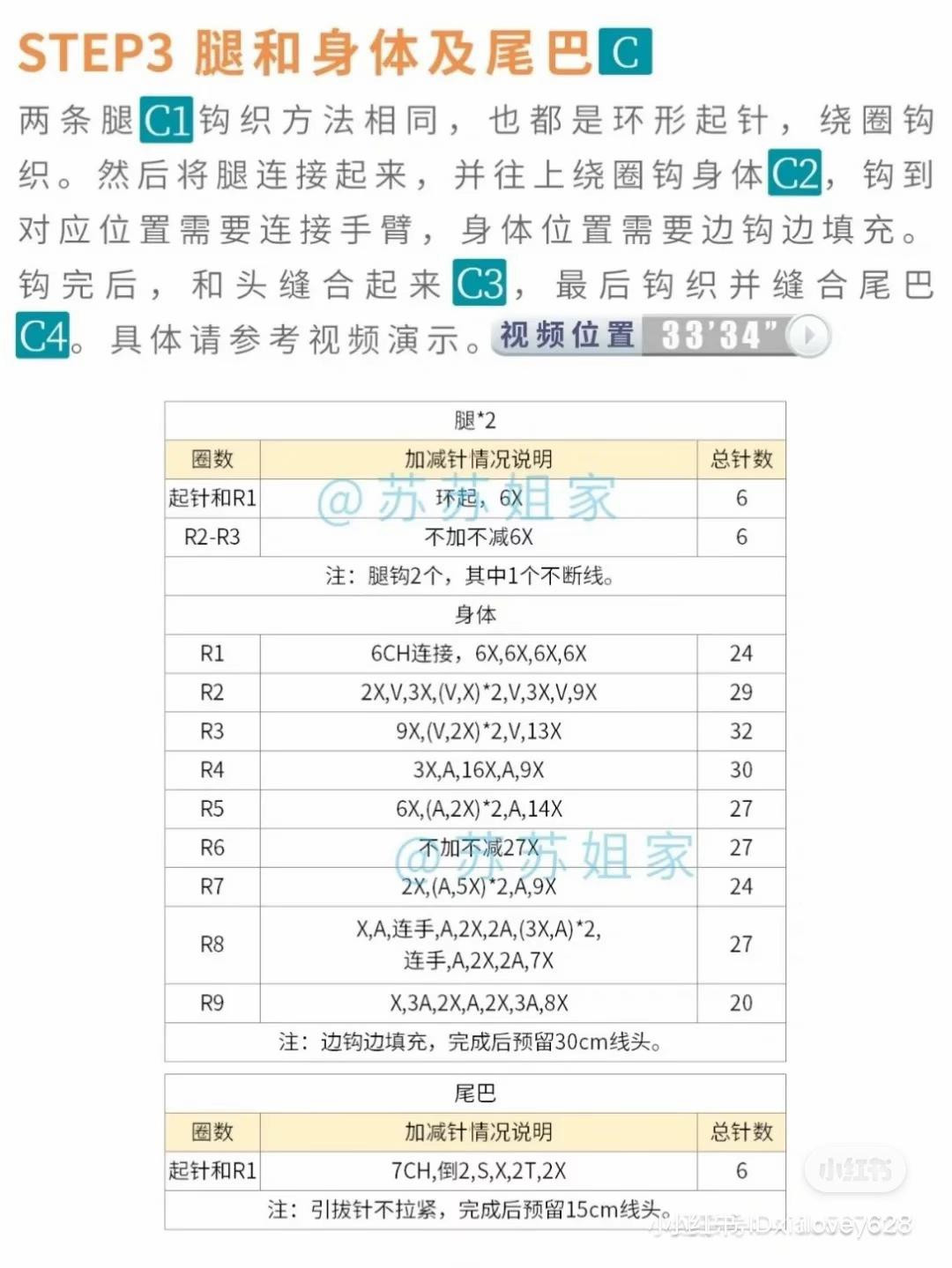 Crochet Chart for Cute Shiba Inu Amigurumi Doll with Flower Headpiece